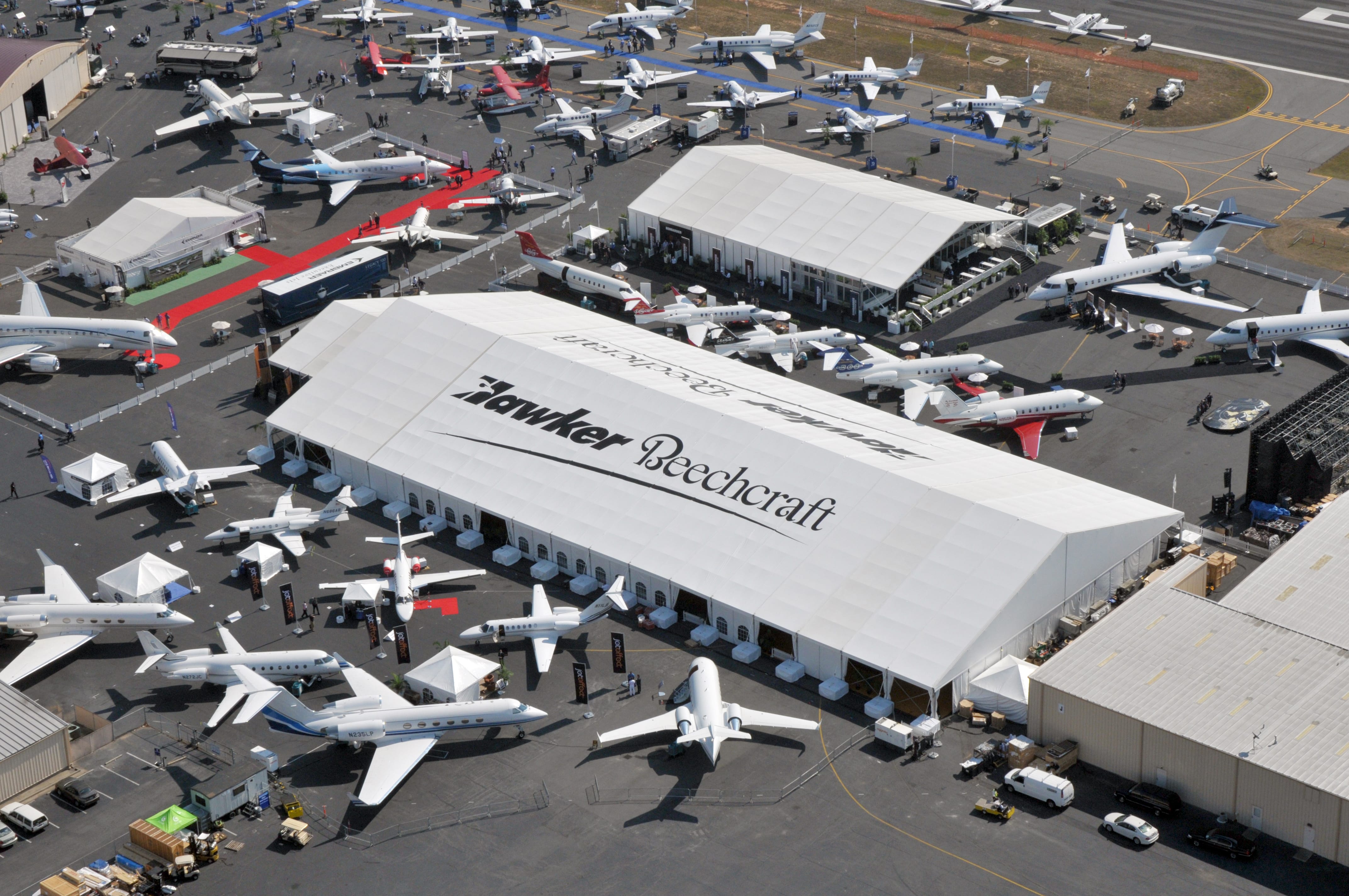 Corporate Trade Show Tent for Aircrafts | American Pavilion
