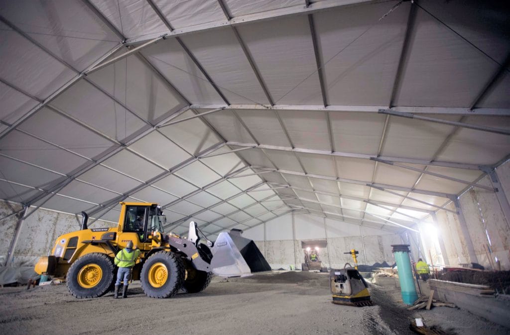 Clearspan Tent Rental for Construction and Storage Purposes | American Pavilion