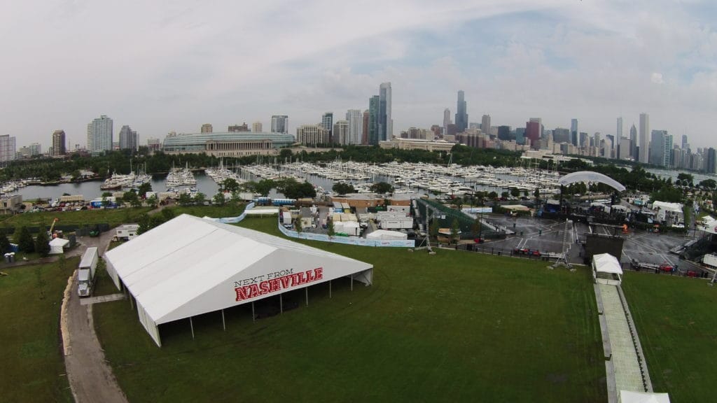 Drone Shot of Tent | American Pavilion