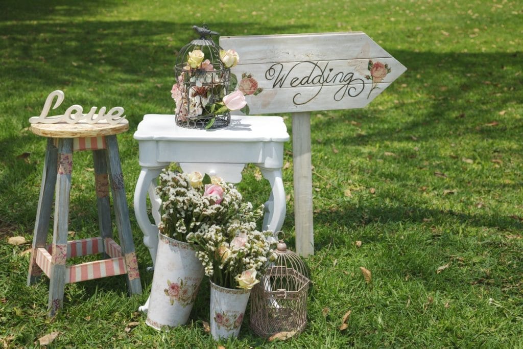 Wedding Outside in Summer Sign | American Pavilion