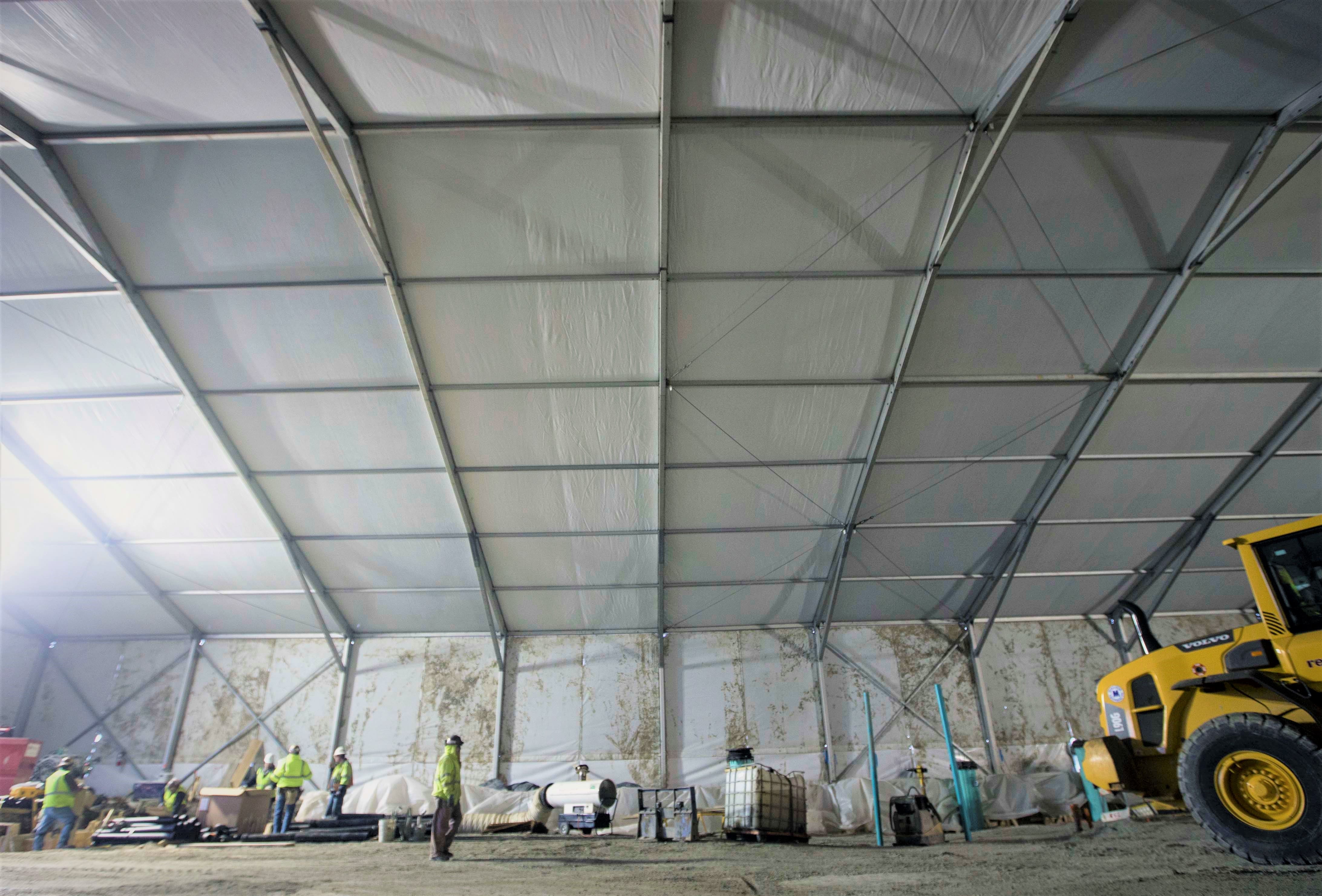 Construction Tent Enclosures for Crews | American Pavilion