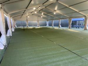 Astroturf Flooring Under Clear Span Structure Used for Gym - American Pavilion