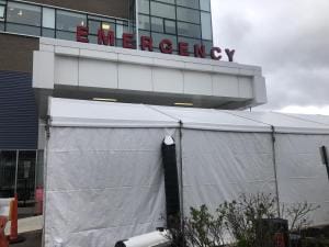 Tents Utilized By Hospitals Outside of the Emergency Entrance - American Pavilion