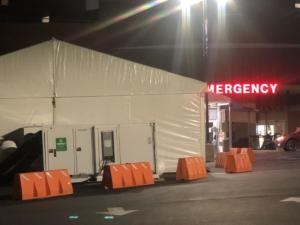 COVID-19 Temporary Structures Outside Hospital ER - American Pavilion