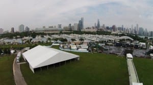 40 meter Losberger clear span rental tent, chicago concert series   